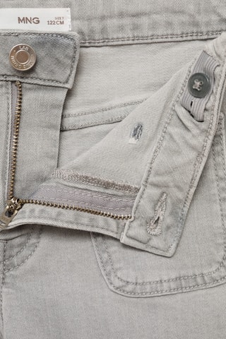 Short en jean droit - Gris