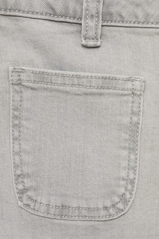 Short en jean droit - Gris