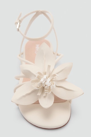 Sandales brides fleur - Blanc