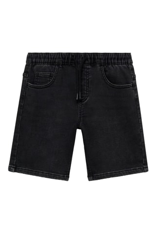 Bermuda jean cordon - Noir