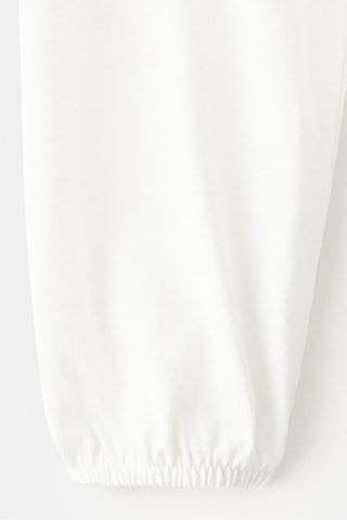 T-shirt brodé fleur - Blanc