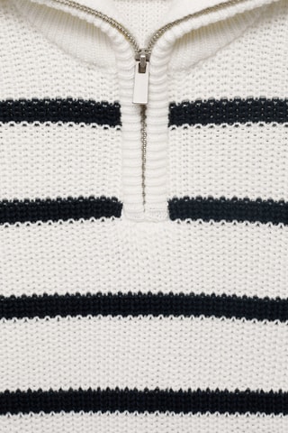 Gilet maille col montant - Blanc