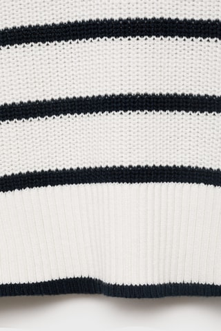 Gilet maille col montant - Blanc