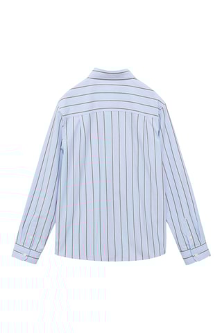 Chemise à rayures en coton - Bleu céleste