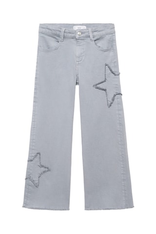 Jean brodé étoiles - Bleu