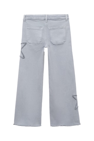 Jean brodé étoiles - Bleu