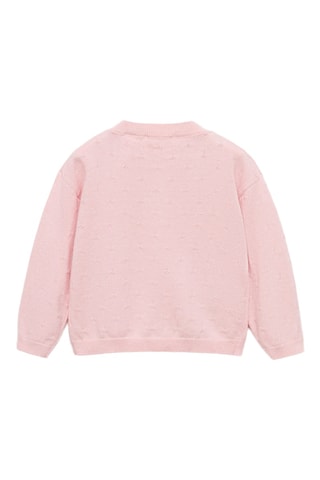 Cardigan maille boutons - Rose clair