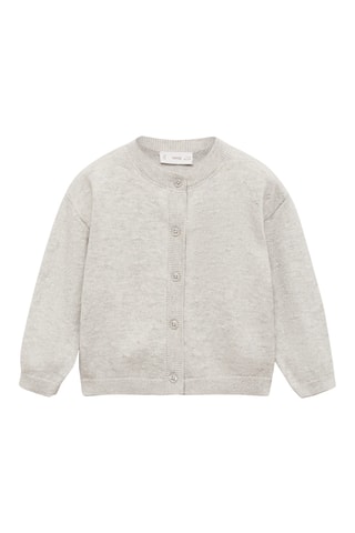 Cardigan maille boutons - Gris clair