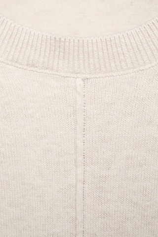Pull-over en coton coutures décoratives - Beige