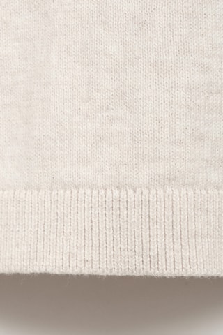 Pull-over en coton coutures décoratives - Beige