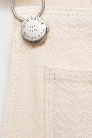 Salopette longue en jean poche - Écru