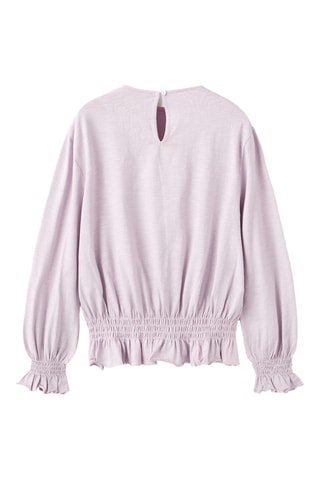 T-shirt détails froncés - Violet clair