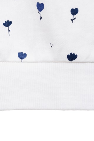 Sweat-shirt coton imprimé - Blanc