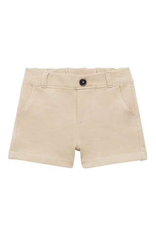 Bermudas piqué algodón - Arena