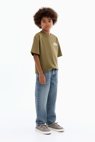 T-shirt imprimé manches courtes - Vert olive