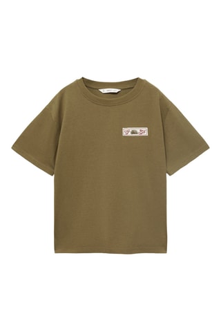 T-shirt imprimé manches courtes - Vert olive
