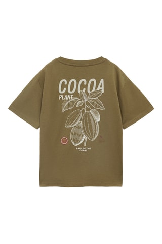 T-shirt imprimé manches courtes - Vert olive