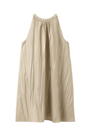 Robe métallisée noeud - Doré