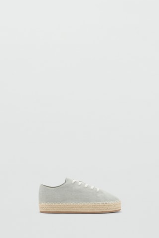 Espadrilles coton lacets - Vert menthe