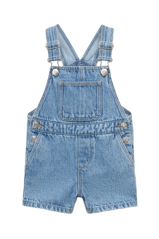 Salopette courte denim - Bleu