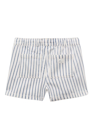 Bermuda à rayures cordon - Bleu