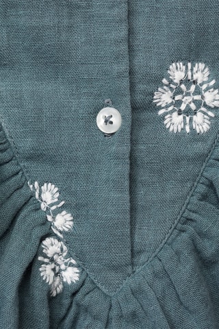 Blouse imprimée à volants - Vert