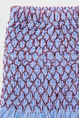 Jupe à rayures en coton - Bleu