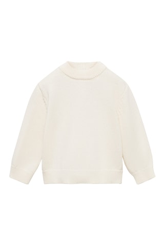 Pull-over maille coton - Écru
