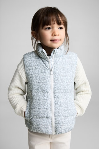 Gilet matelassé imprimé - Blanc