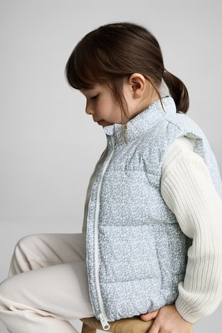 Gilet matelassé imprimé - Blanc