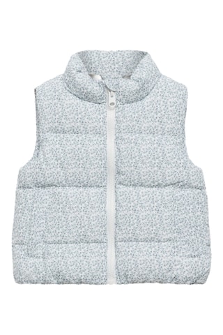 Gilet matelassé imprimé - Blanc