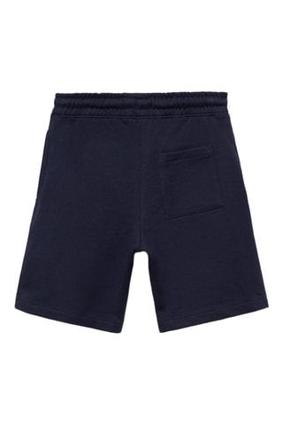 Bermuda coton cordon - Bleu marine