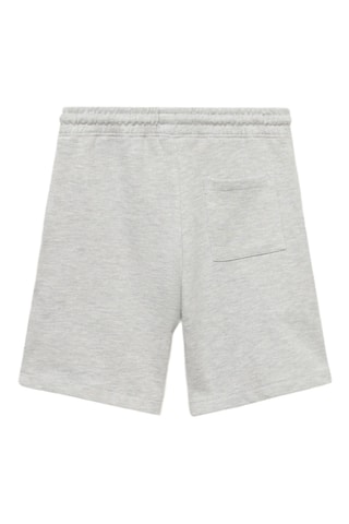 Bermuda coton cordon - Gris