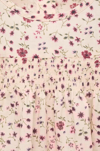 Blouse en imprimé fleuri volants - Rose