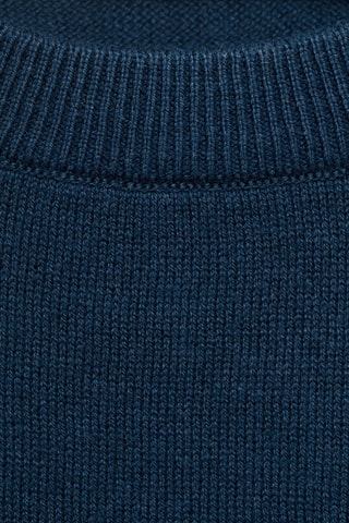 Pull-over basique coton - Bleu marine