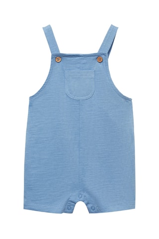 Salopette courte coton - Bleu