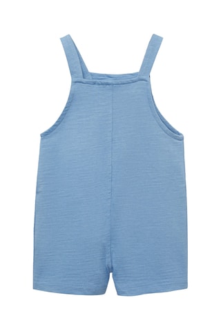 Salopette courte coton - Bleu