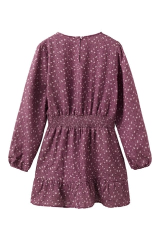 Robe fleurie froncée - Rouge