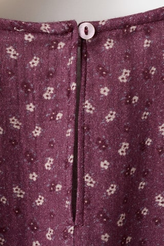 Robe fleurie froncée - Rouge