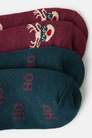 Pack 2 paires de chaussettes de Noël - Rouge