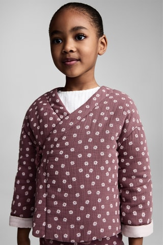 Veste en imprimé floral - Rouge