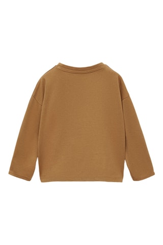 T-shirt à empiècement drapeau - Ocre