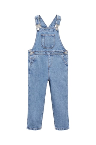 Salopette longue en jean poche - Bleu clair