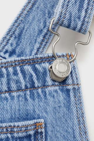 Salopette longue en jean poche - Bleu clair