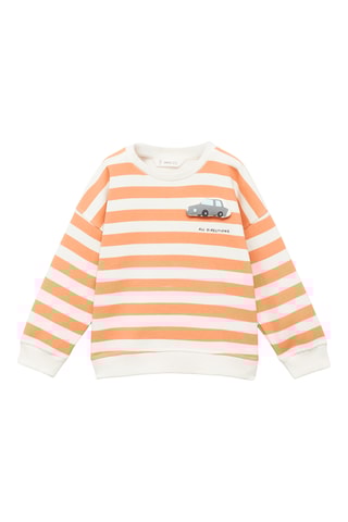 Sweat-shirt coton dessin - Caramel