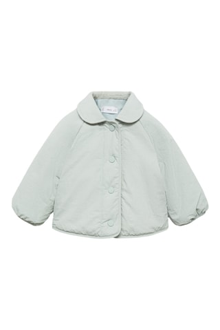 Manteau matelassé col Claudine - Vert