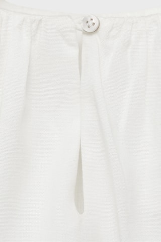 Blouse brodée manches bouffantes - Blanc