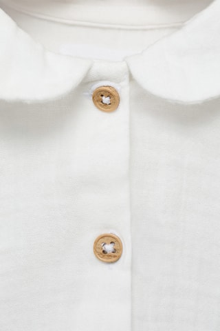 T-shirt col Claudine - Blanc