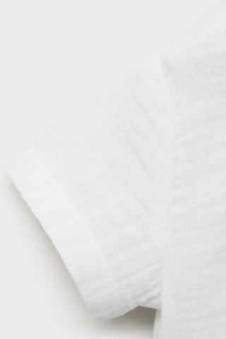 T-shirt col Claudine - Blanc