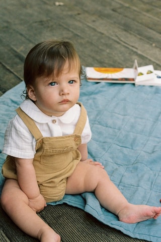 T-shirt col Claudine - Blanc